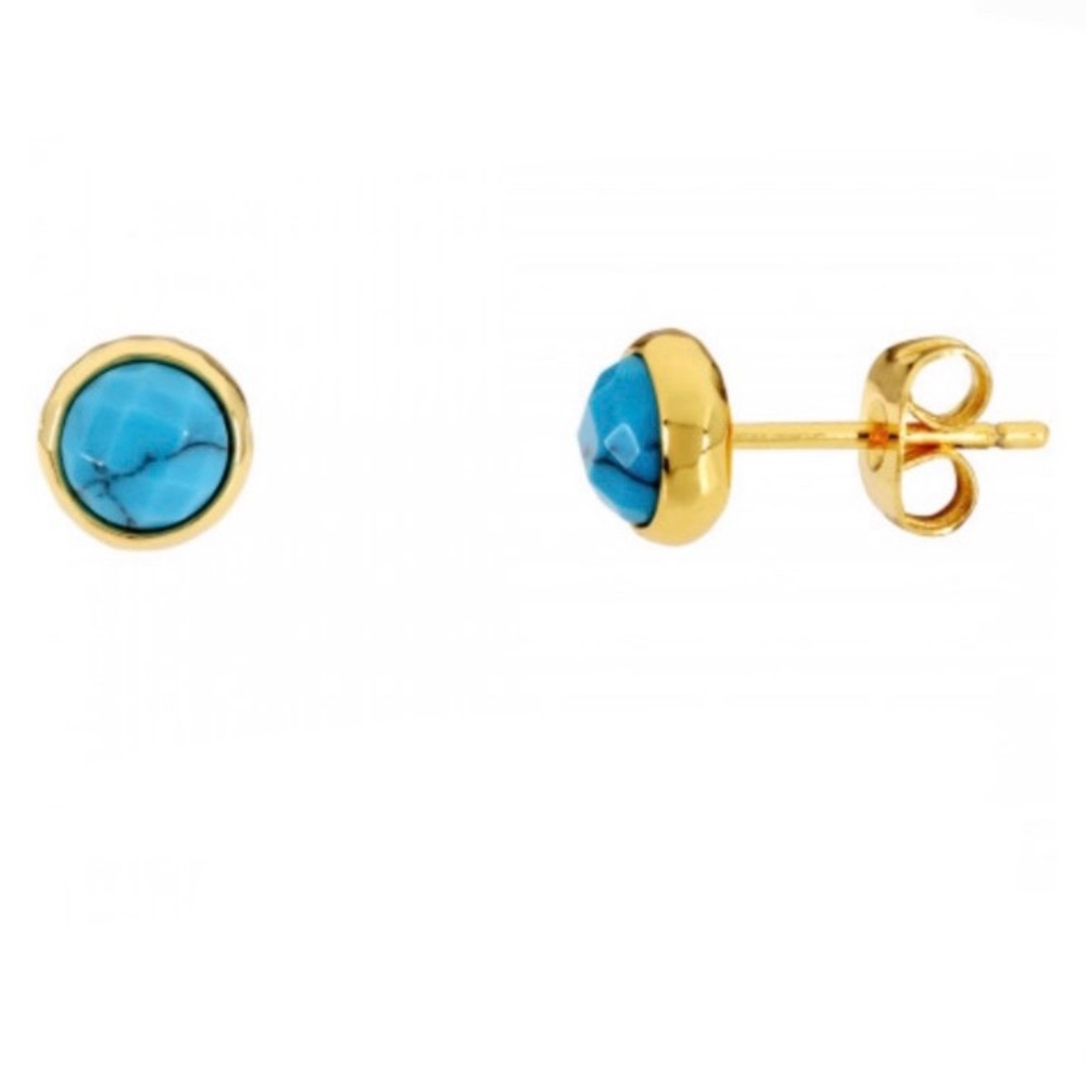 Gorjana Power Gemstone Studs - Turquoise/Healing - Picture 2 of 6